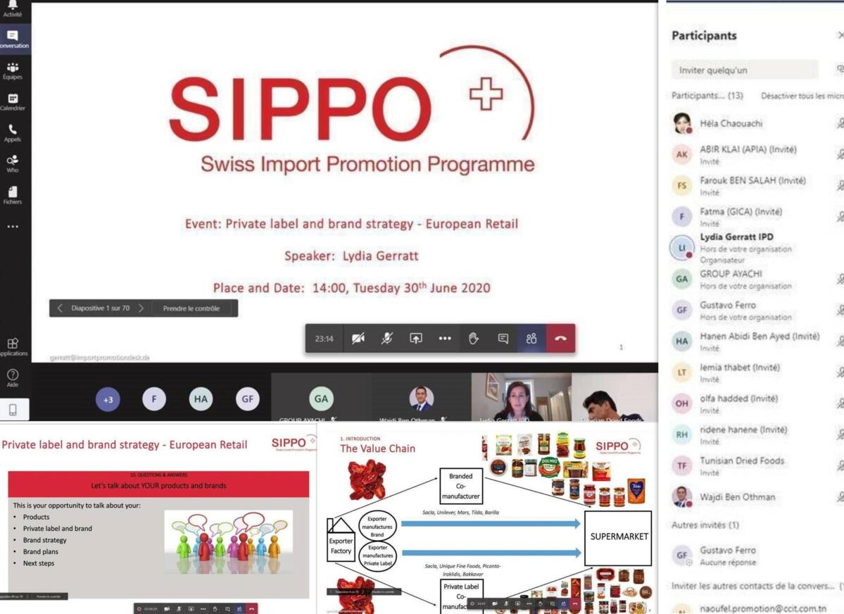 WEBINAR on Private Label and Brand Strategy, Opportunities and Perspectives for Tunisian Dried Tomato on the European market.